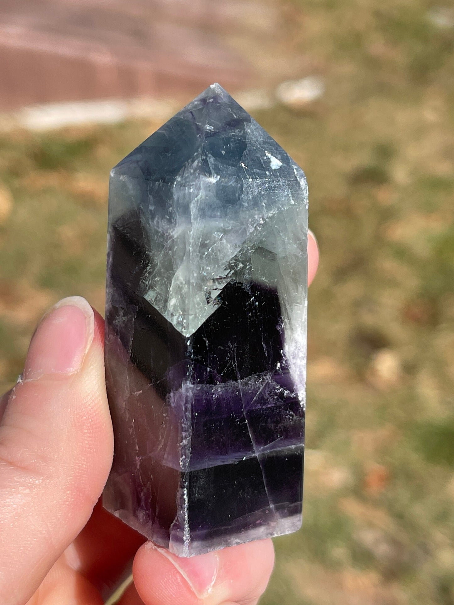 Snowflake Fluorite Crystal Tower
