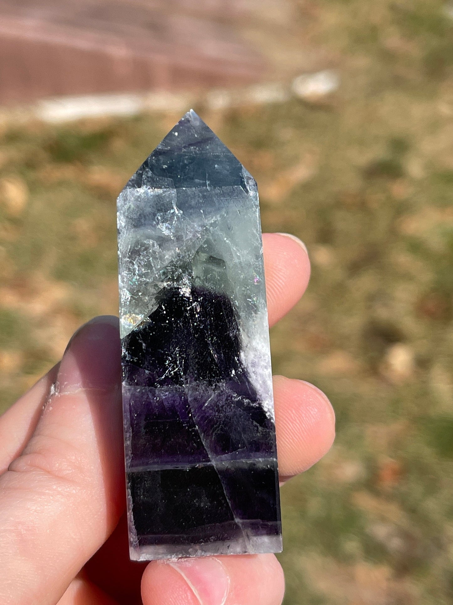 Snowflake Fluorite Crystal Tower