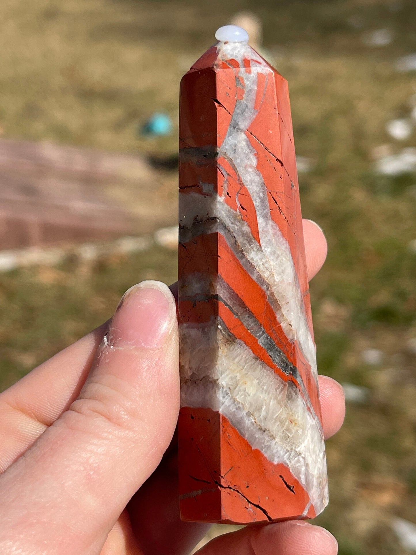 Red Jasper Crystal Tower