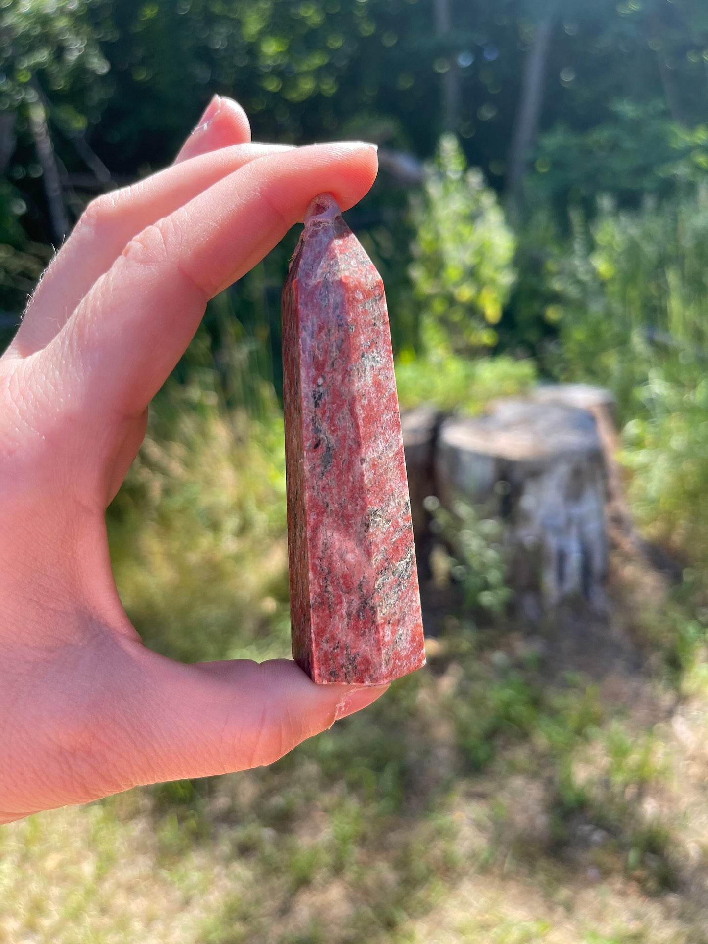 Rhodonite Crystal Tower