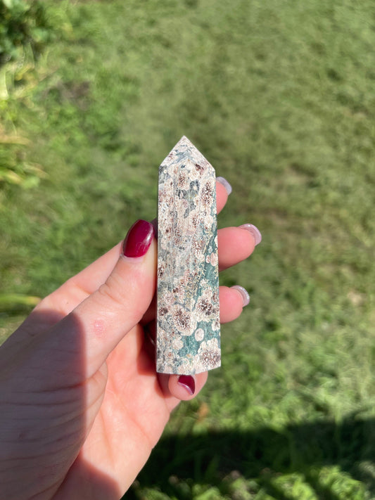Flower Rhyolite Crystal Tower