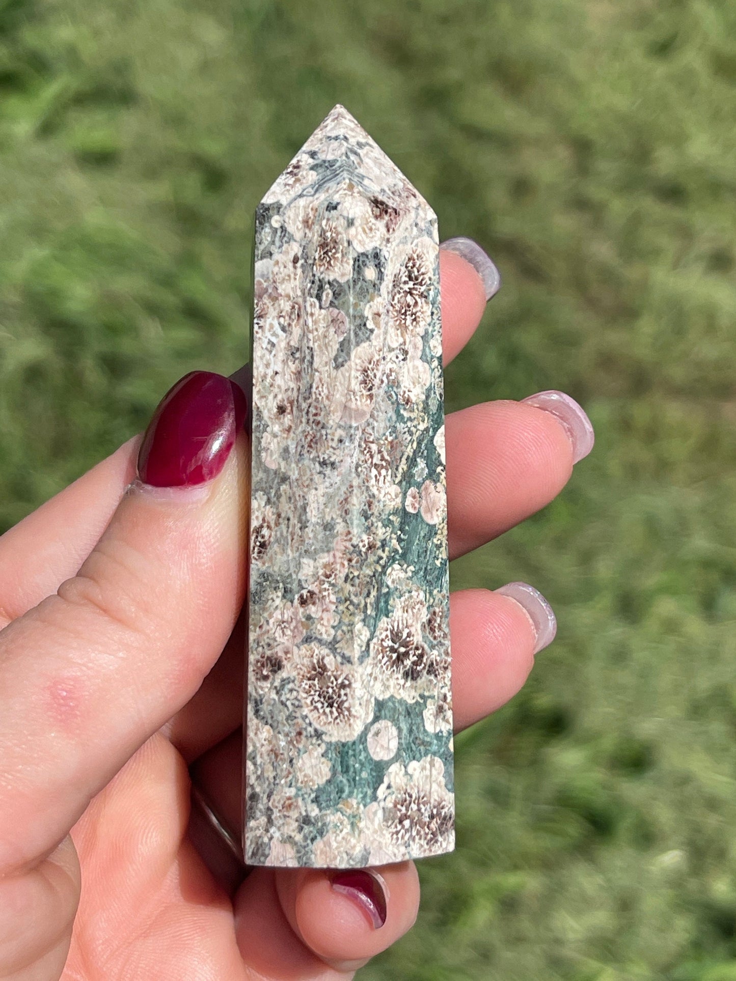 Flower Rhyolite Crystal Tower