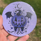 Halloween Pumpkin Bat Agate Coaster