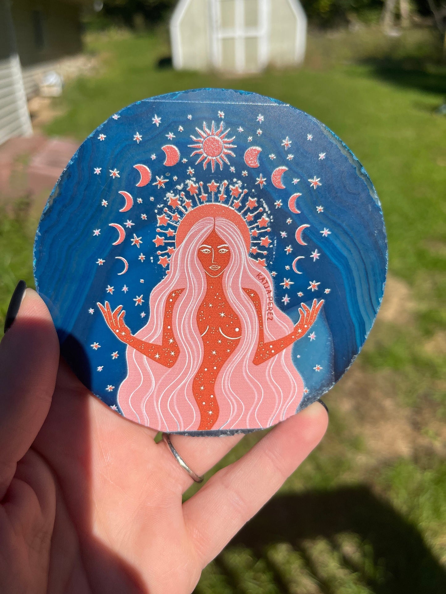 Goddess Agate Coaster
