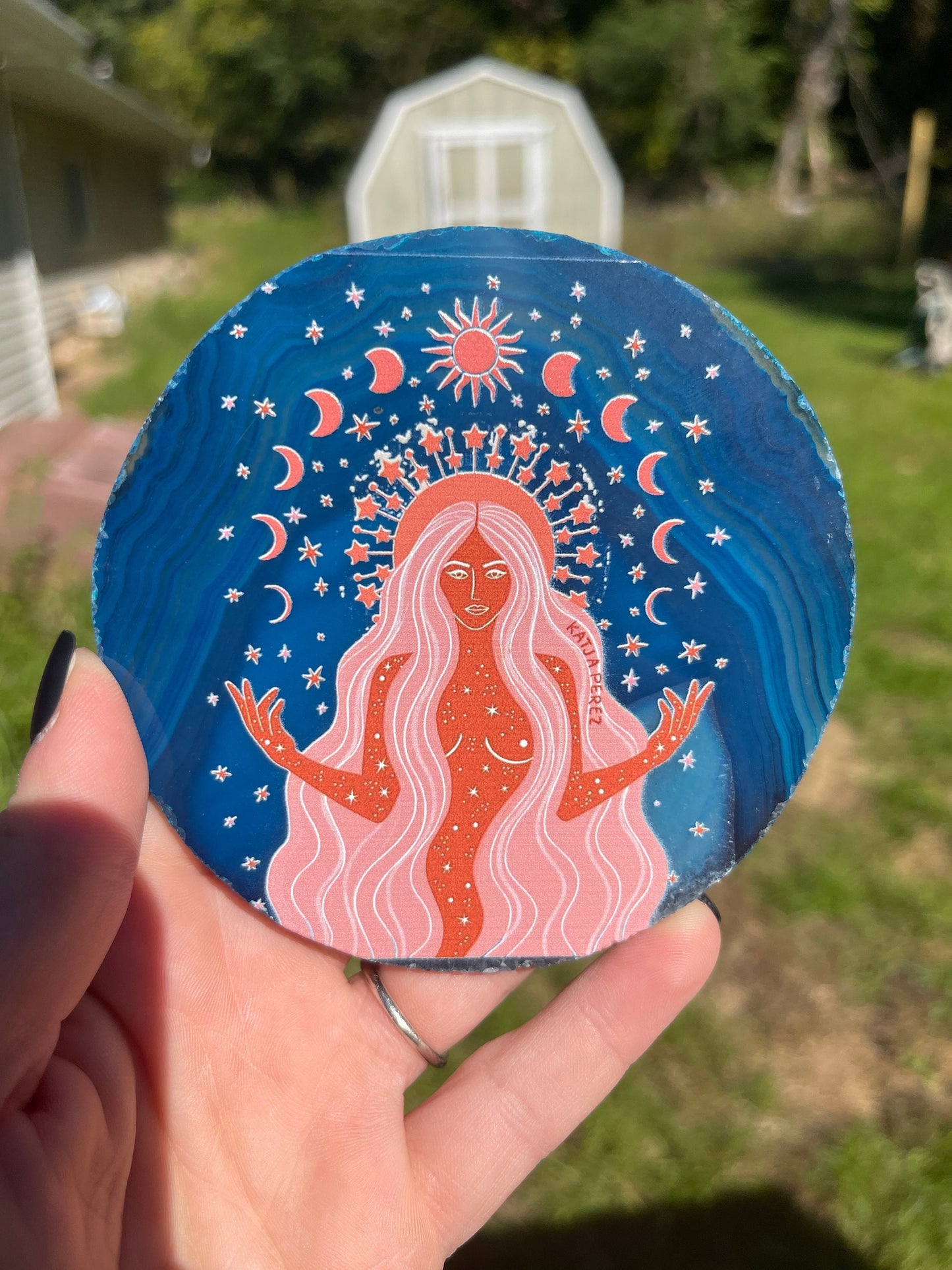 Goddess Agate Coaster