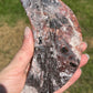 Hematite Quartz Moon Carving