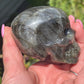Labradorite Skull Carving with Blue Flash