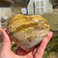 Ocean Jasper Heart Carving: Polished Crystal Meditation Stone