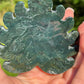 Moss Agate Crystal Leaf Carving