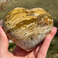 Ocean Jasper Heart Carving: Polished Crystal Meditation Stone
