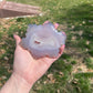Druzy Agate Crystal Snowflake Carving
