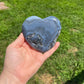 Blue Agate Heart Carving