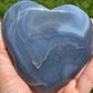 Blue Agate Heart Carving
