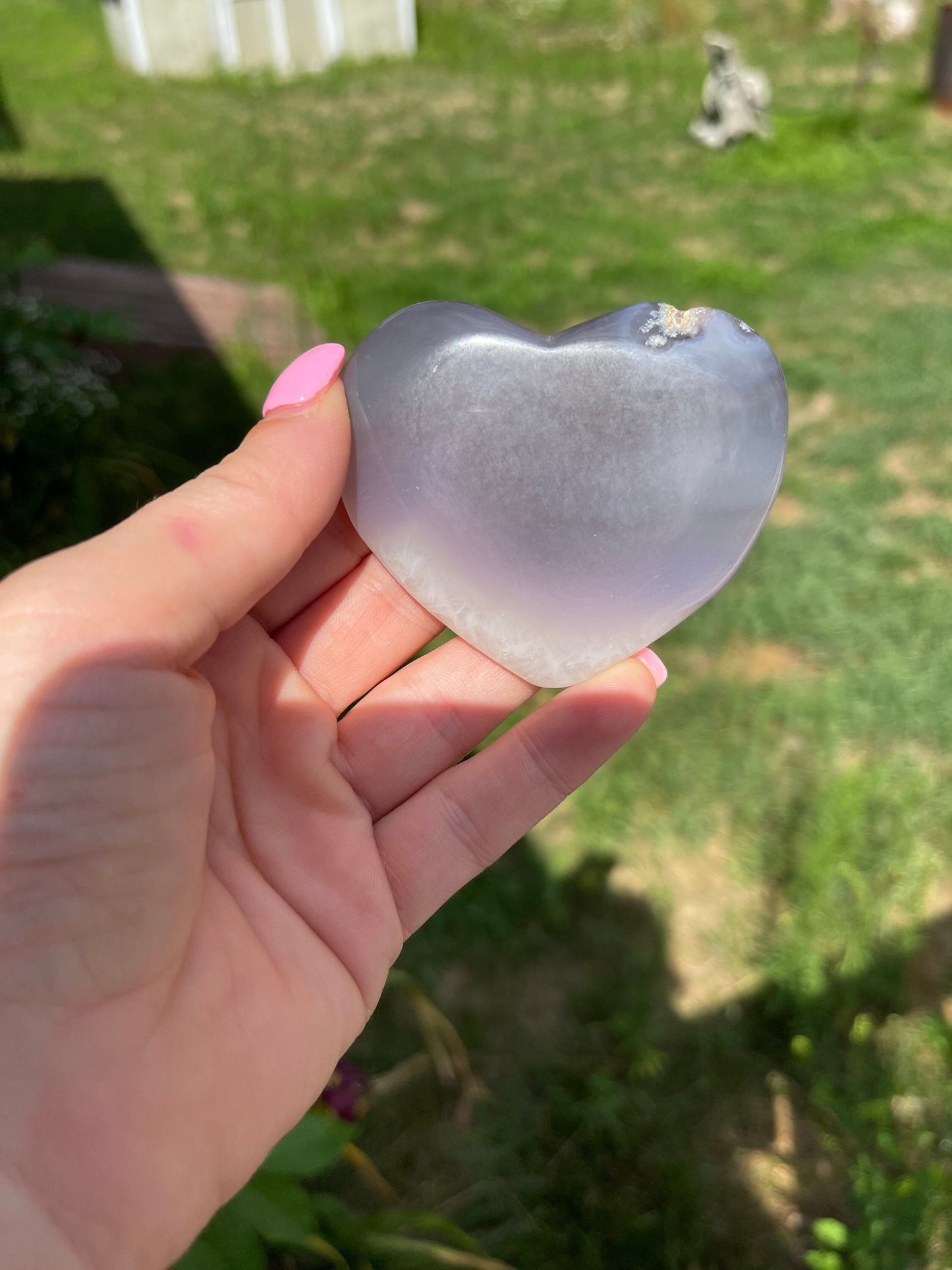 Agate Heart Carving