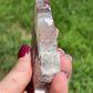 Flower Agate Leaf Carving with Druzy