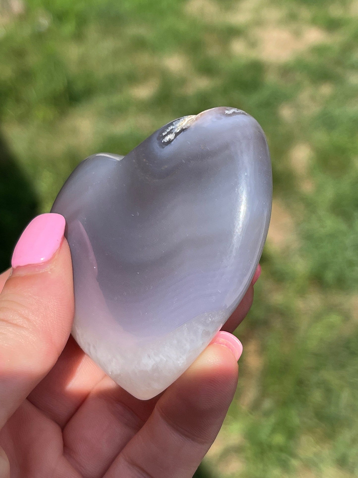 Agate Heart Carving