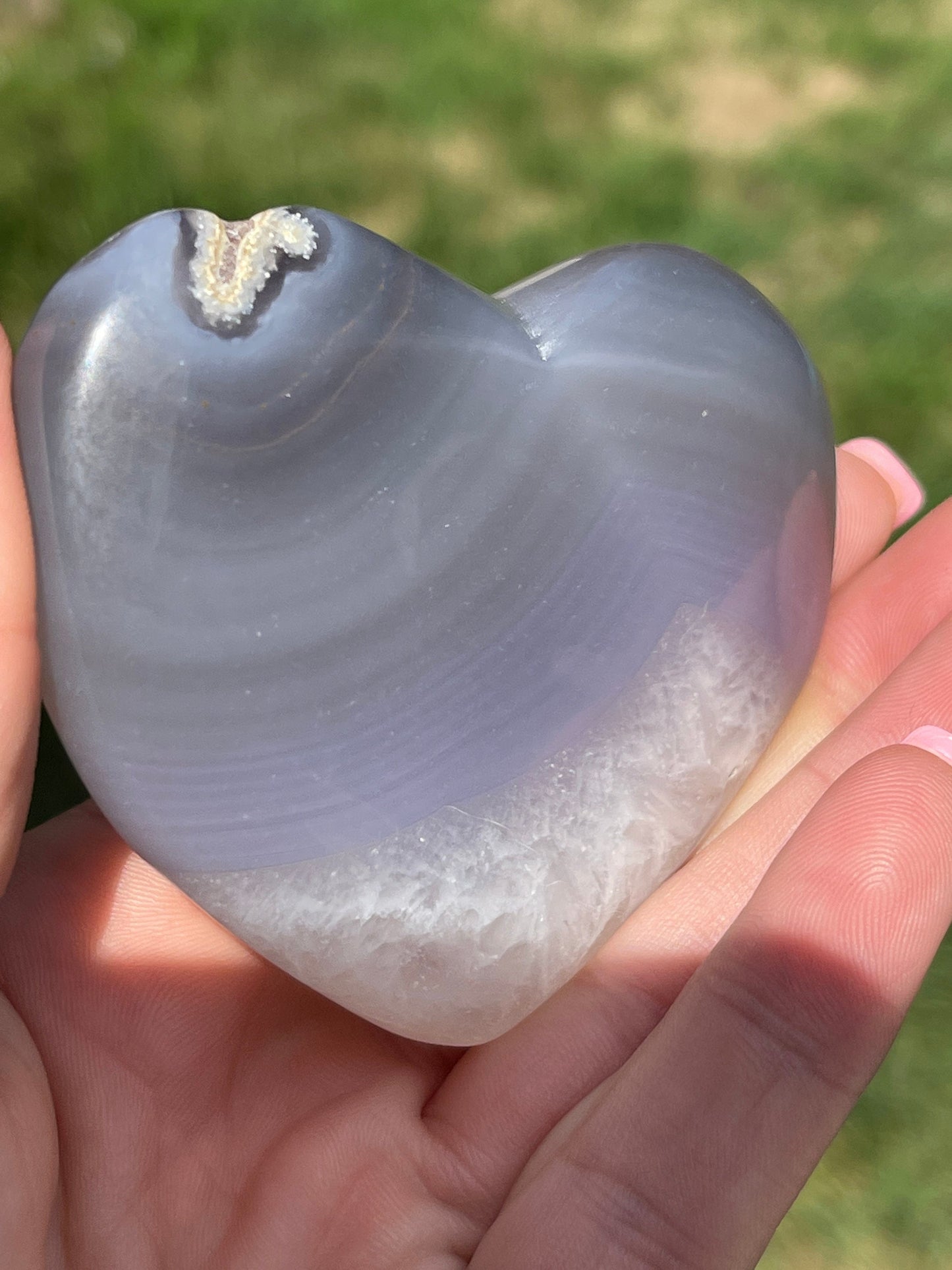 Agate Heart Carving