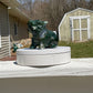 Moss Agate Bulldog Carving