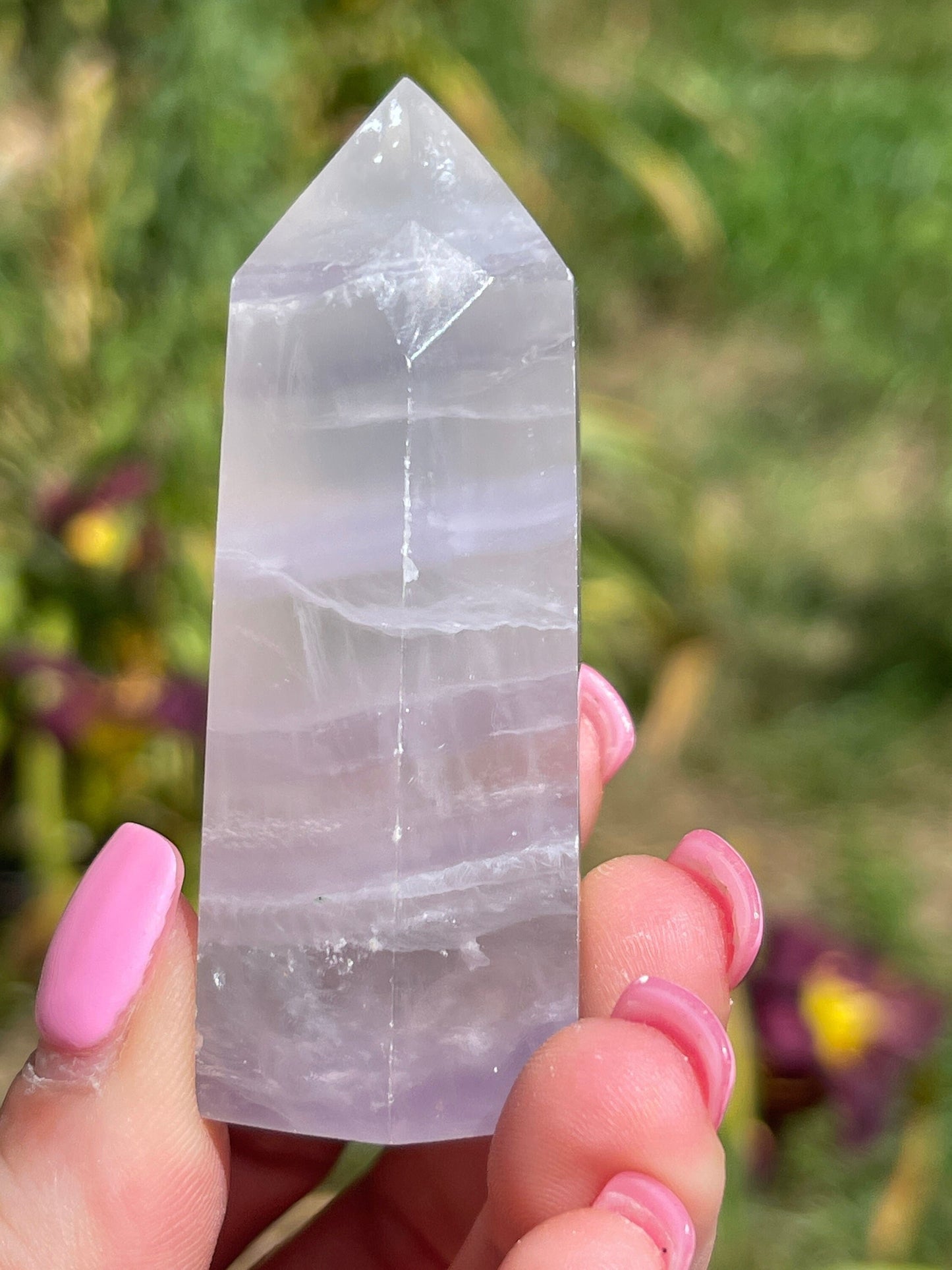 1 pc lavender fluorite tower