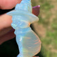 Opalite halloween cat carving