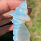 Opalite halloween cat carving