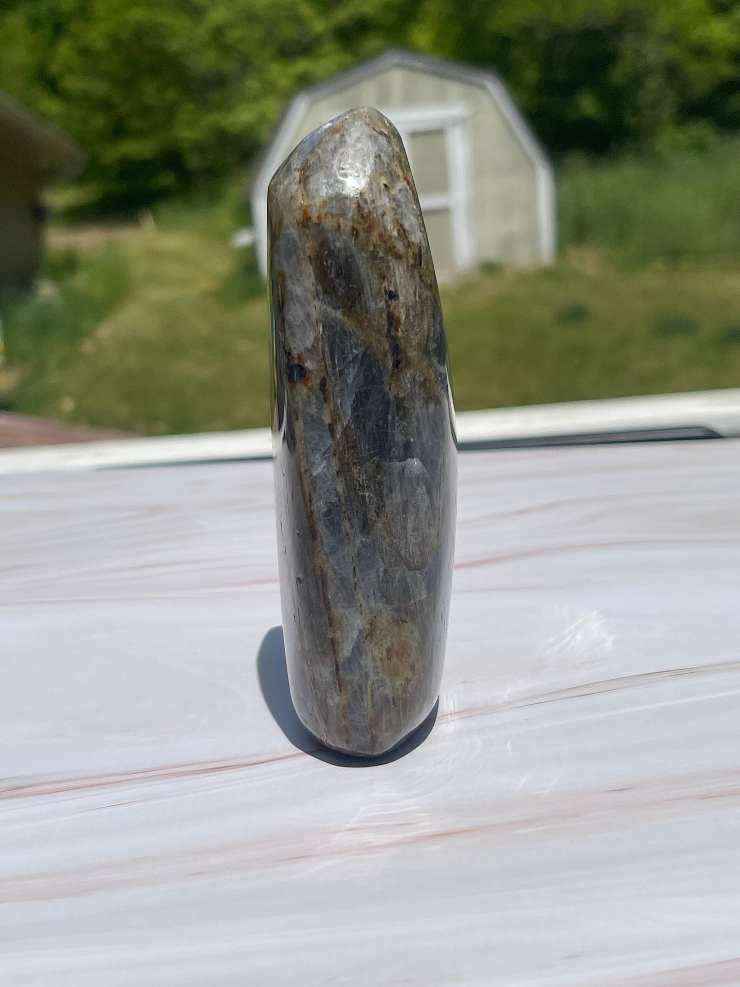 Purple Flash Labradorite Crystal Freeform