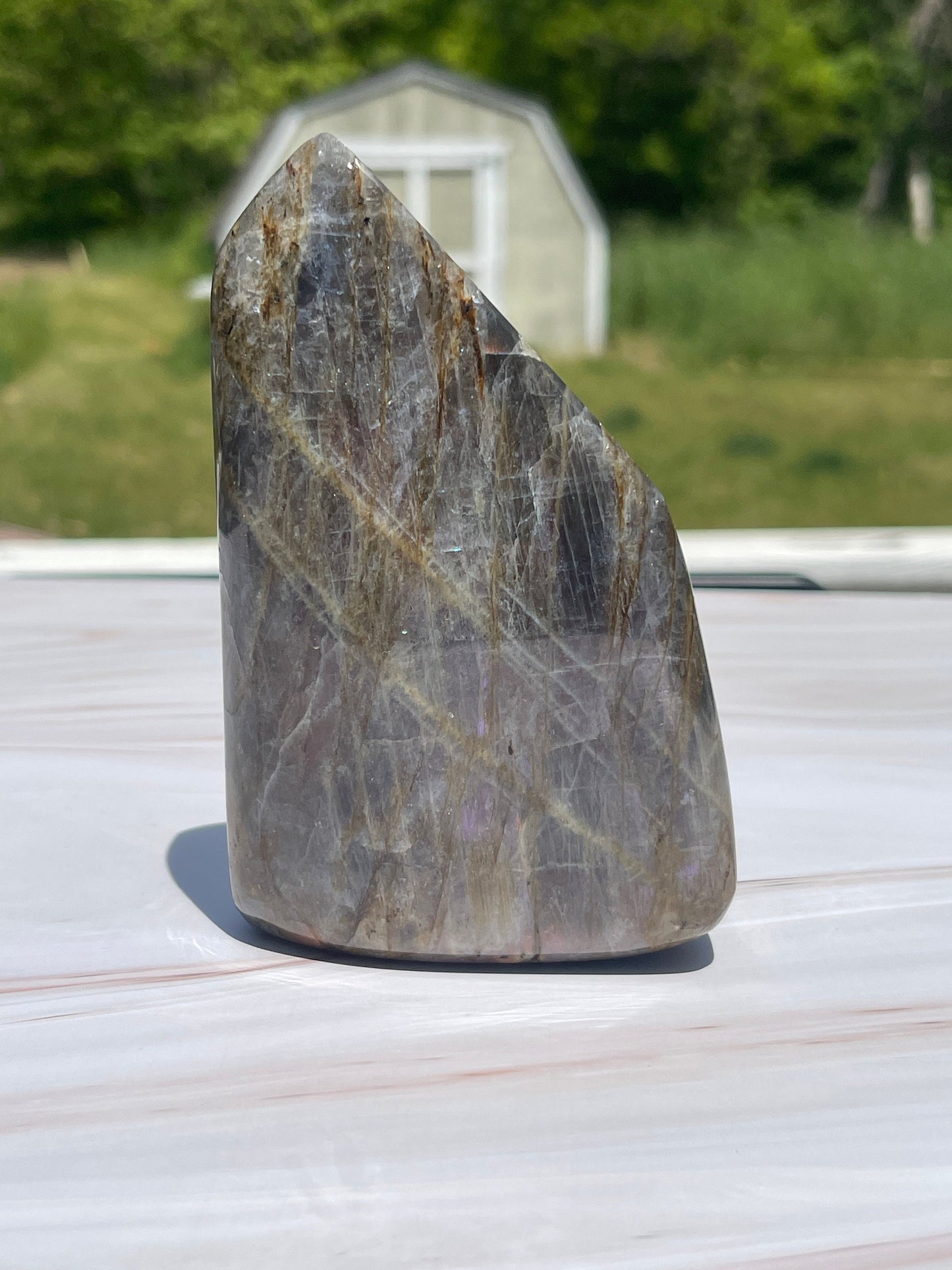 Purple Flash Labradorite Crystal Freeform