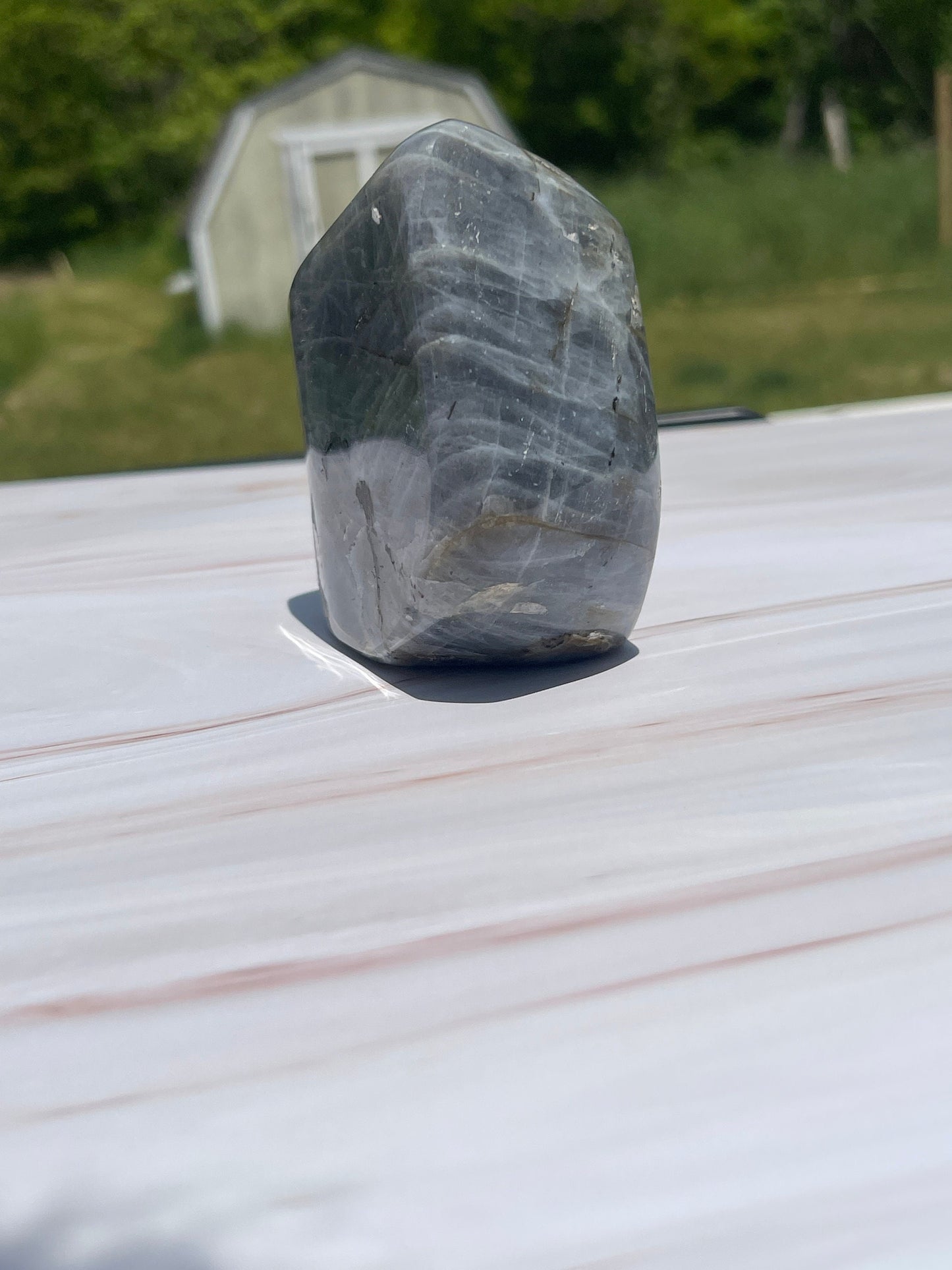 Purple Flash Labradorite Crystal Freeform