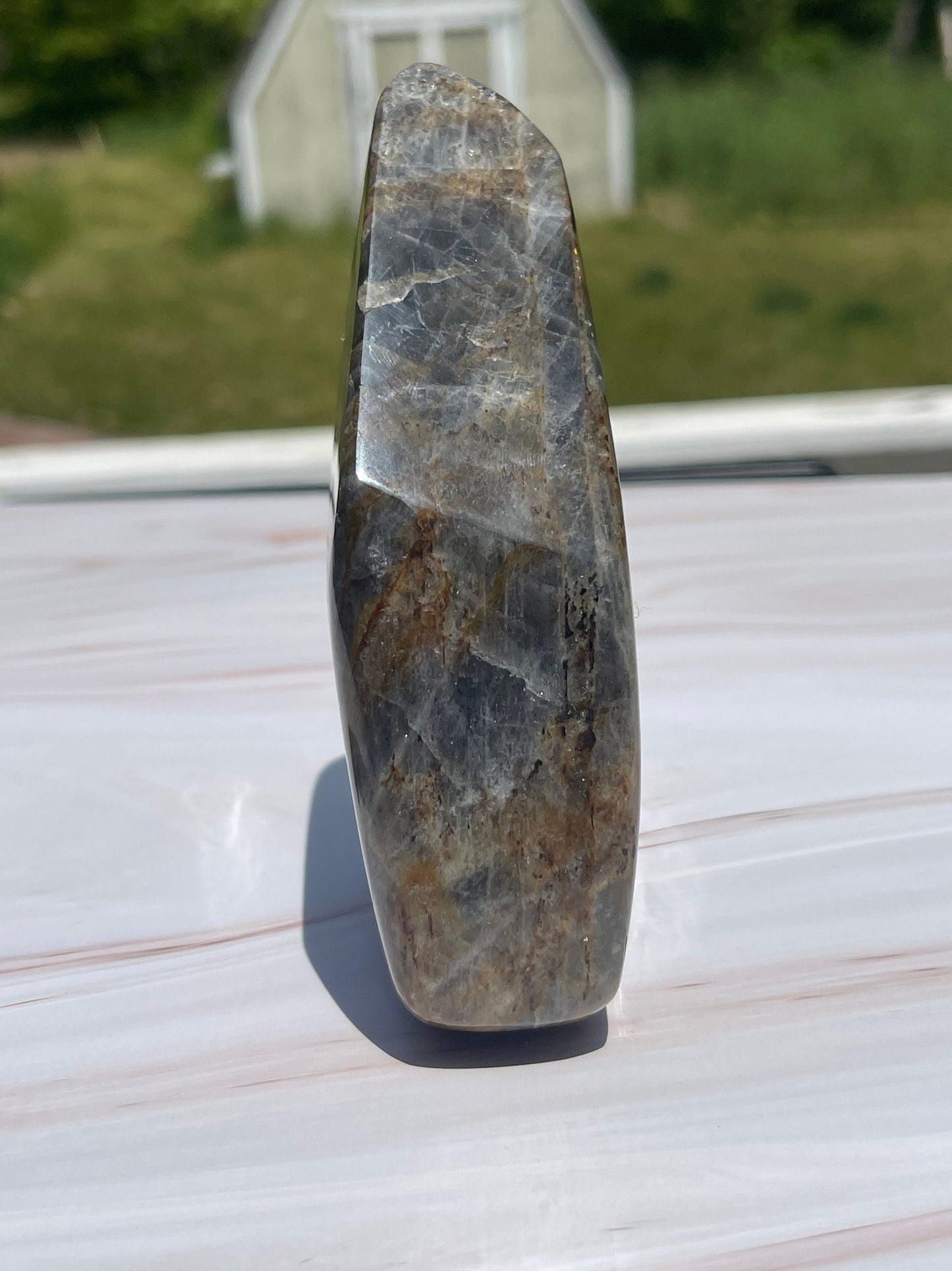Purple Flash Labradorite Crystal Freeform