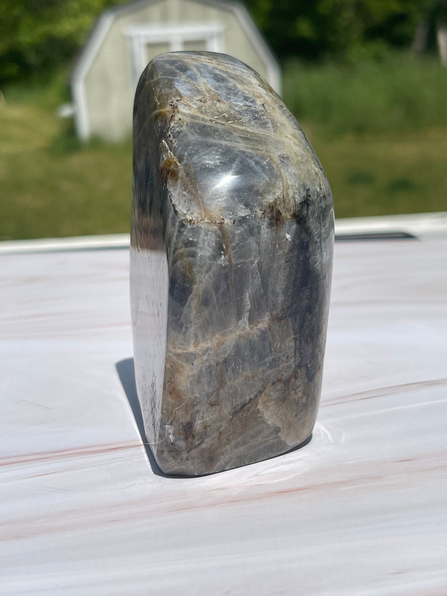 Purple Flash Labradorite Crystal Freeform