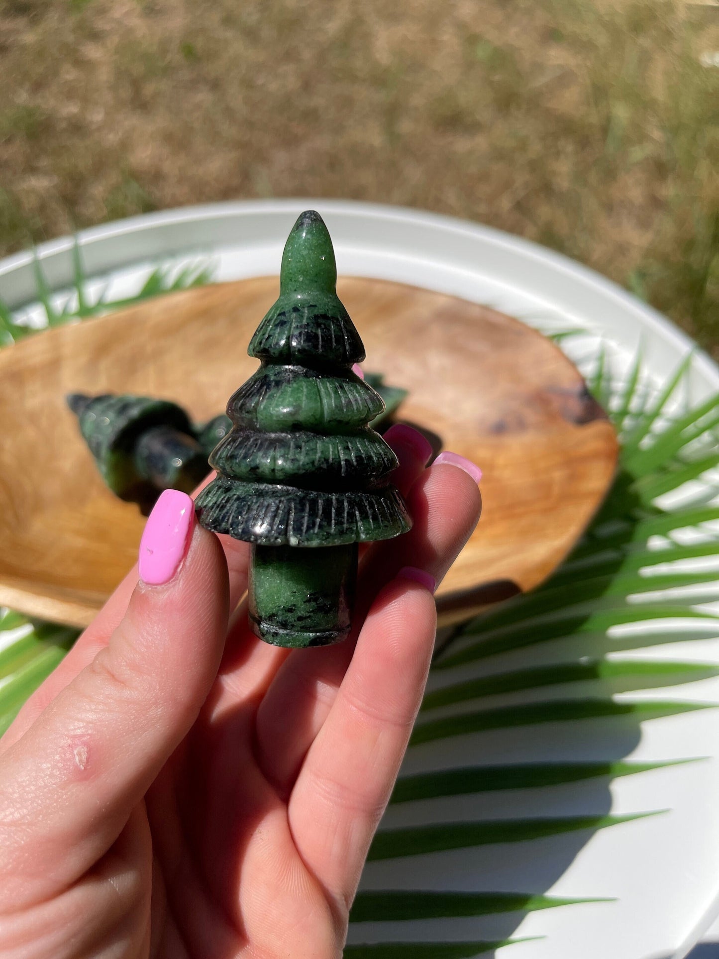 1 Ruby zoisite christmas tree carving