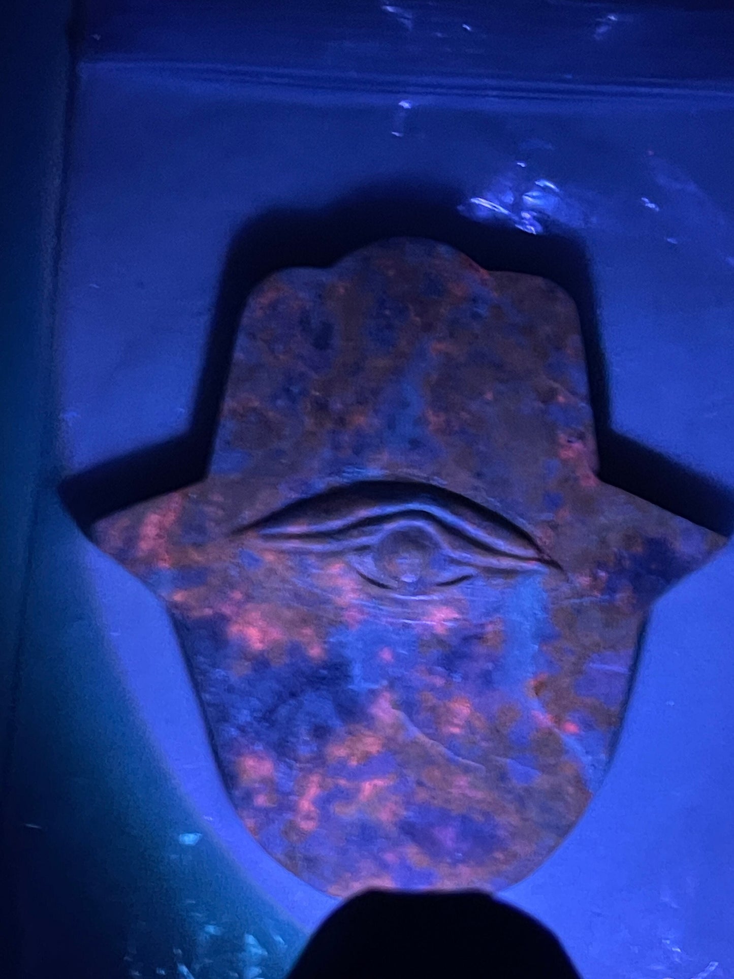 Blue Yooperlite Hamsa Hand Carving