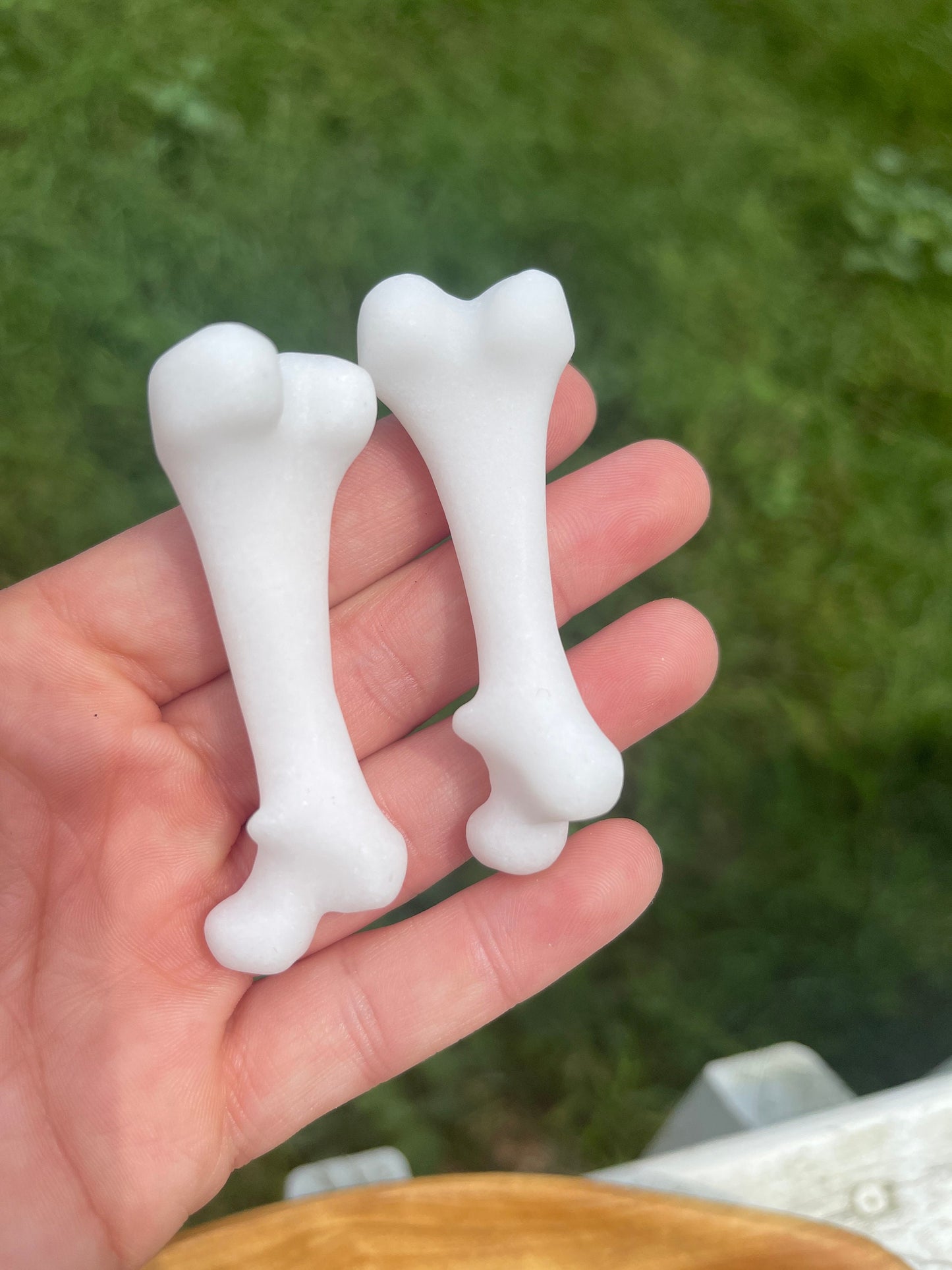 Bone Carving: Halloween Femur Decor, Crystal Gift