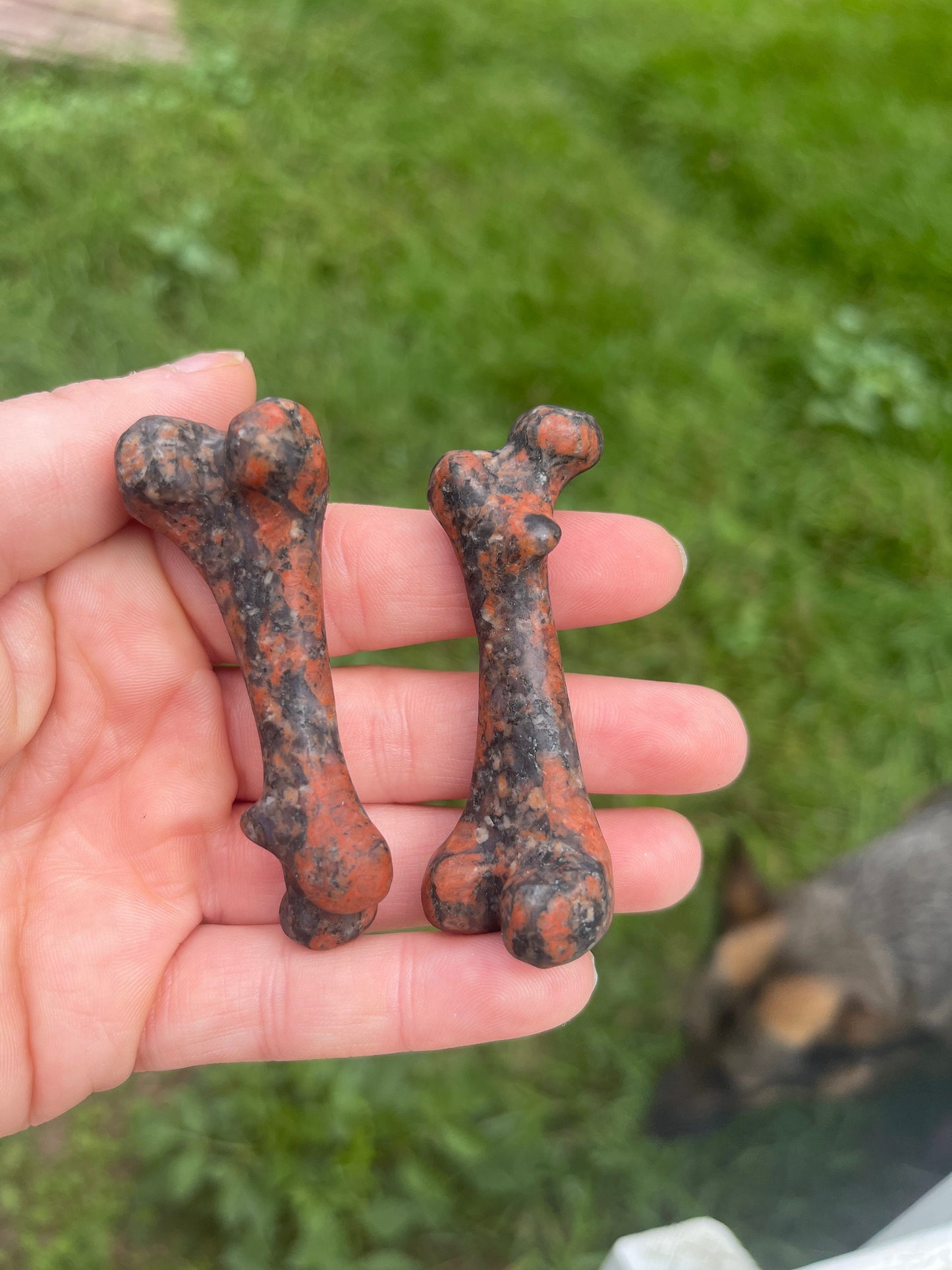 Bone Carving: Halloween Femur Decor, Crystal Gift