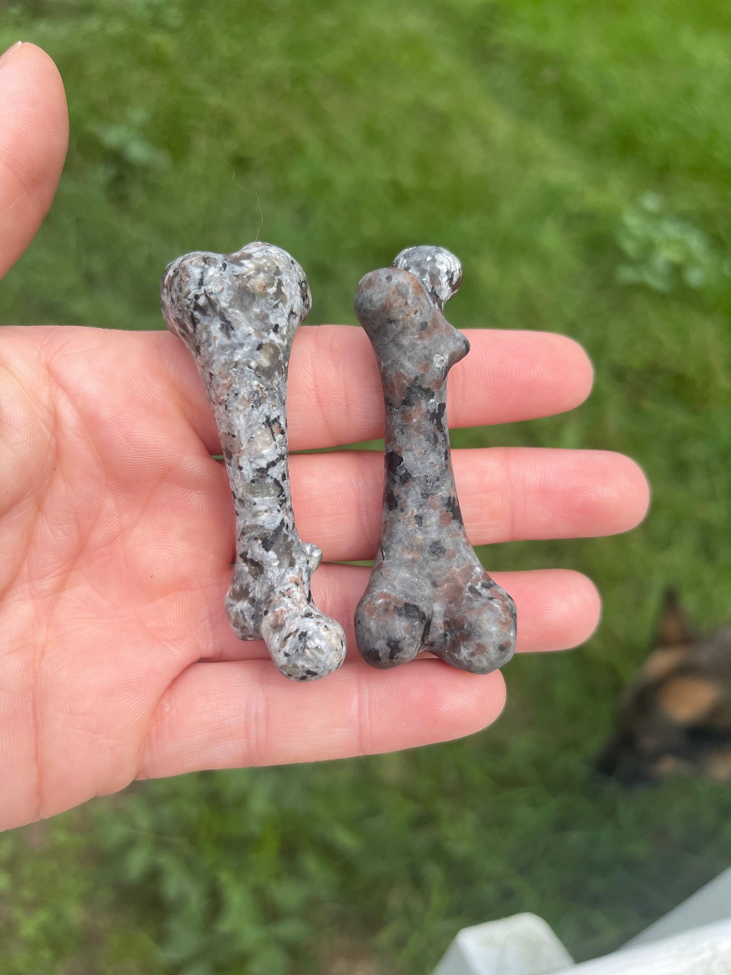 Bone Carving: Halloween Femur Decor, Crystal Gift