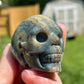 Ocean Jasper Skull Carving