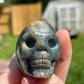 Ocean Jasper Skull Carving