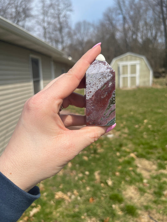 Ocean Jasper Crystal Tower