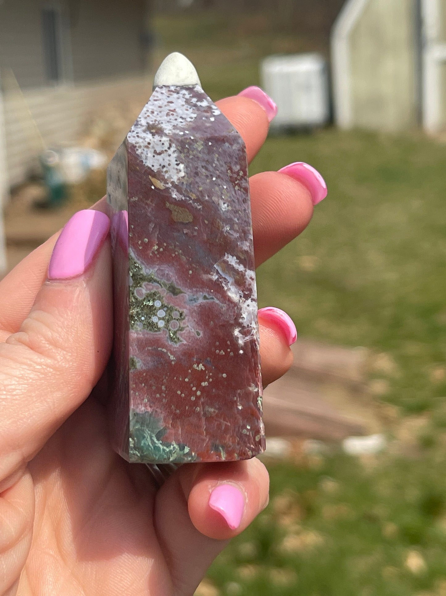 Ocean Jasper Crystal Tower