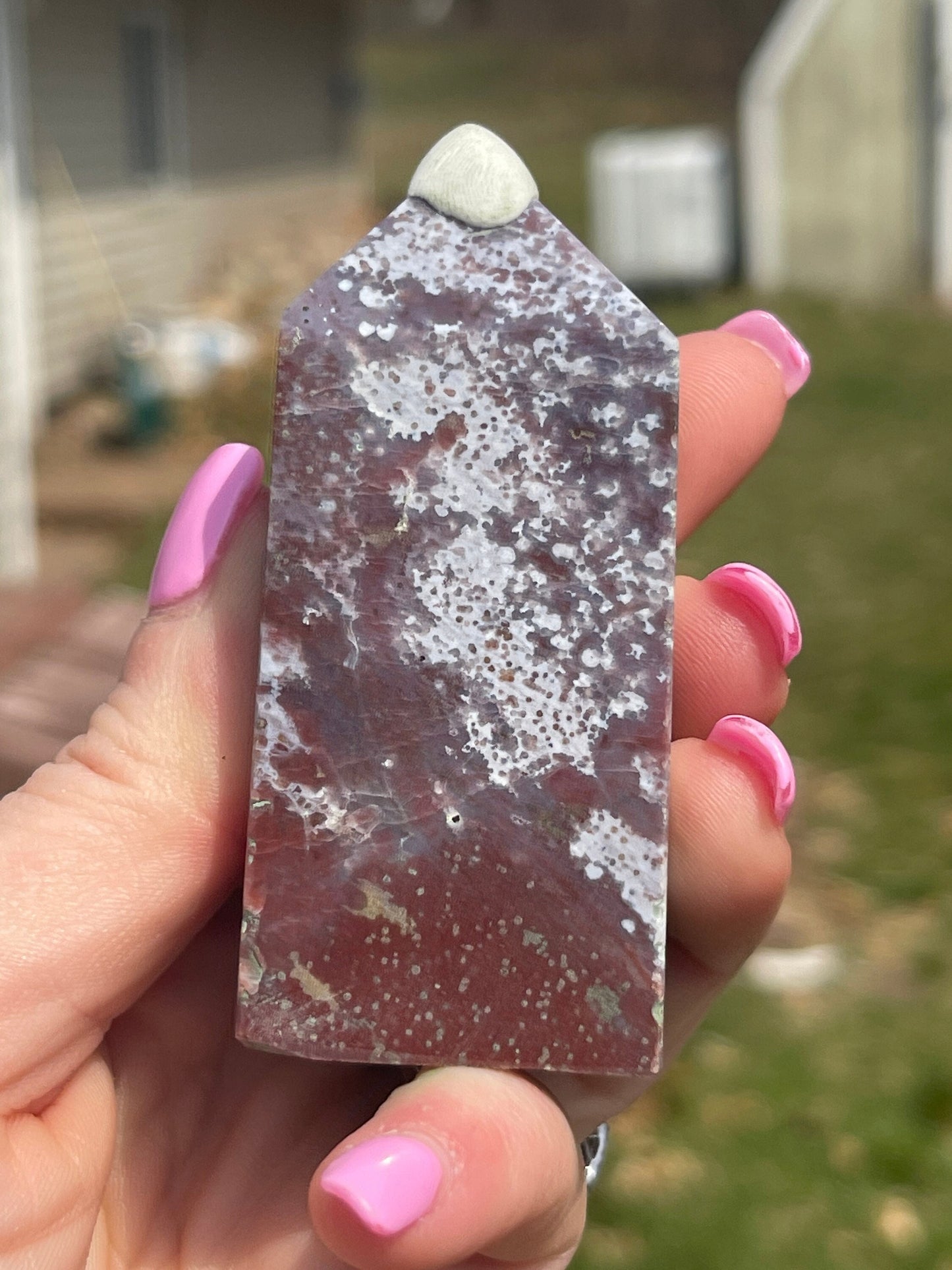 Ocean Jasper Crystal Tower