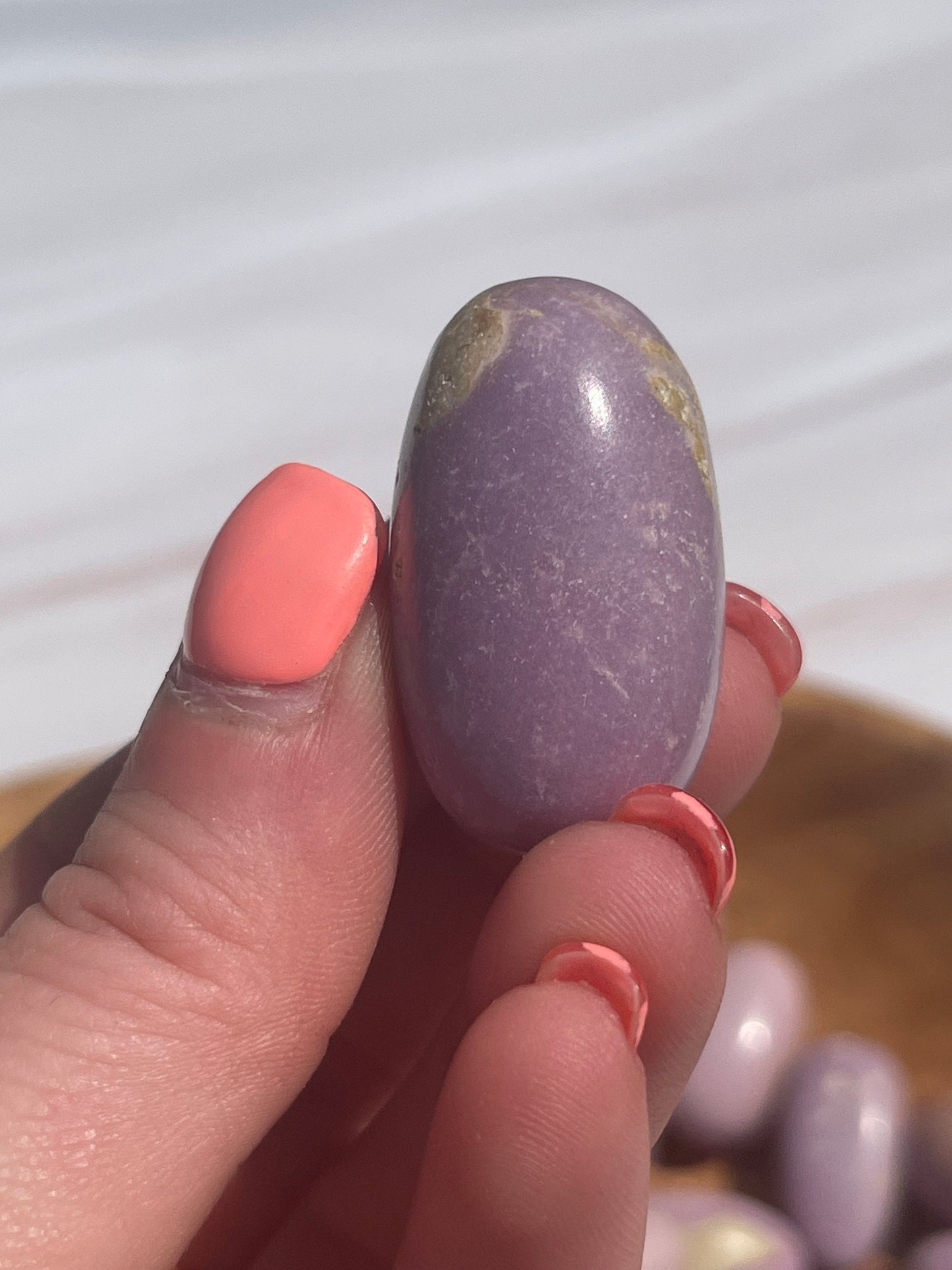 Phosphosiderite Crystal Tumbled Stone: Pocket Stone Carving