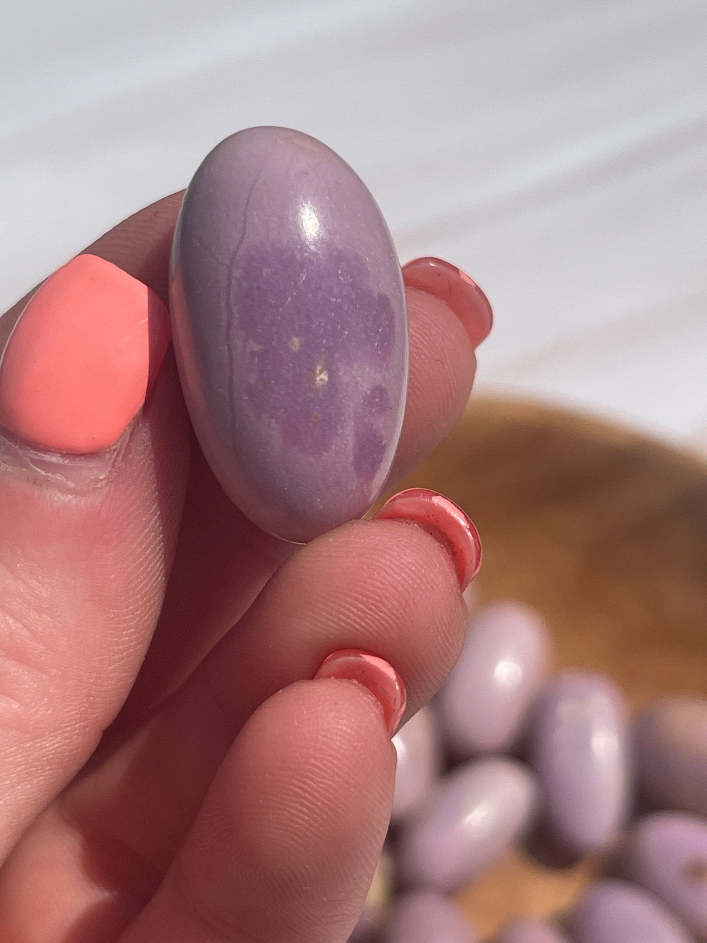 Phosphosiderite Crystal Tumbled Stone: Pocket Stone Carving