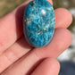 Blue Apatite Crystal Tumble: Pocket Stone Carving