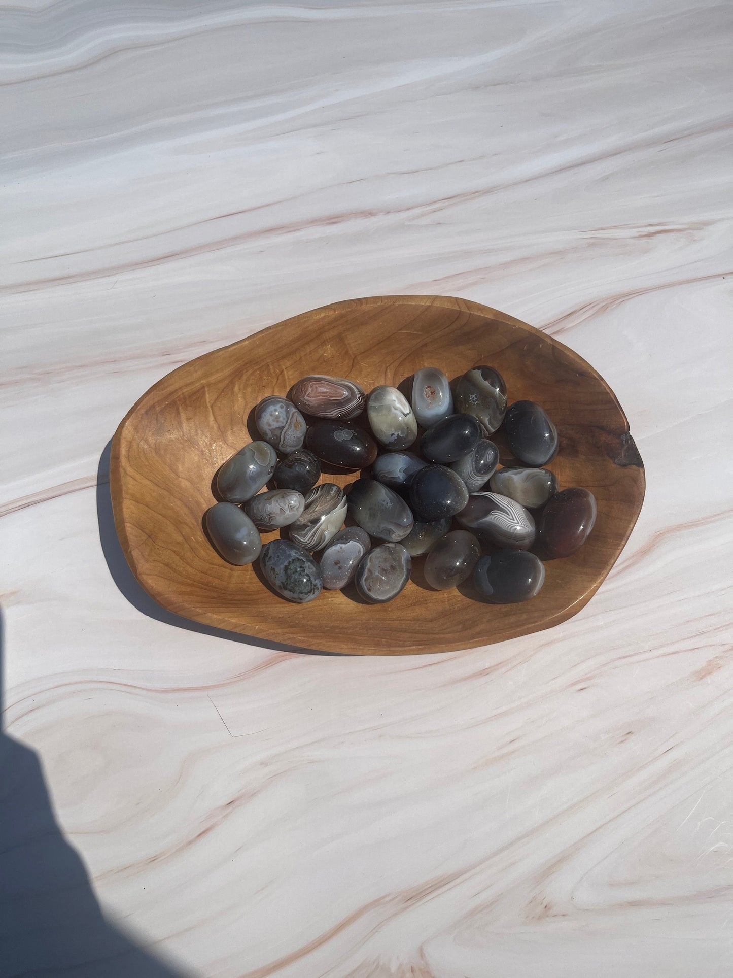 Banded Botswana Agate Tumbled Stone: Meditation Crystal