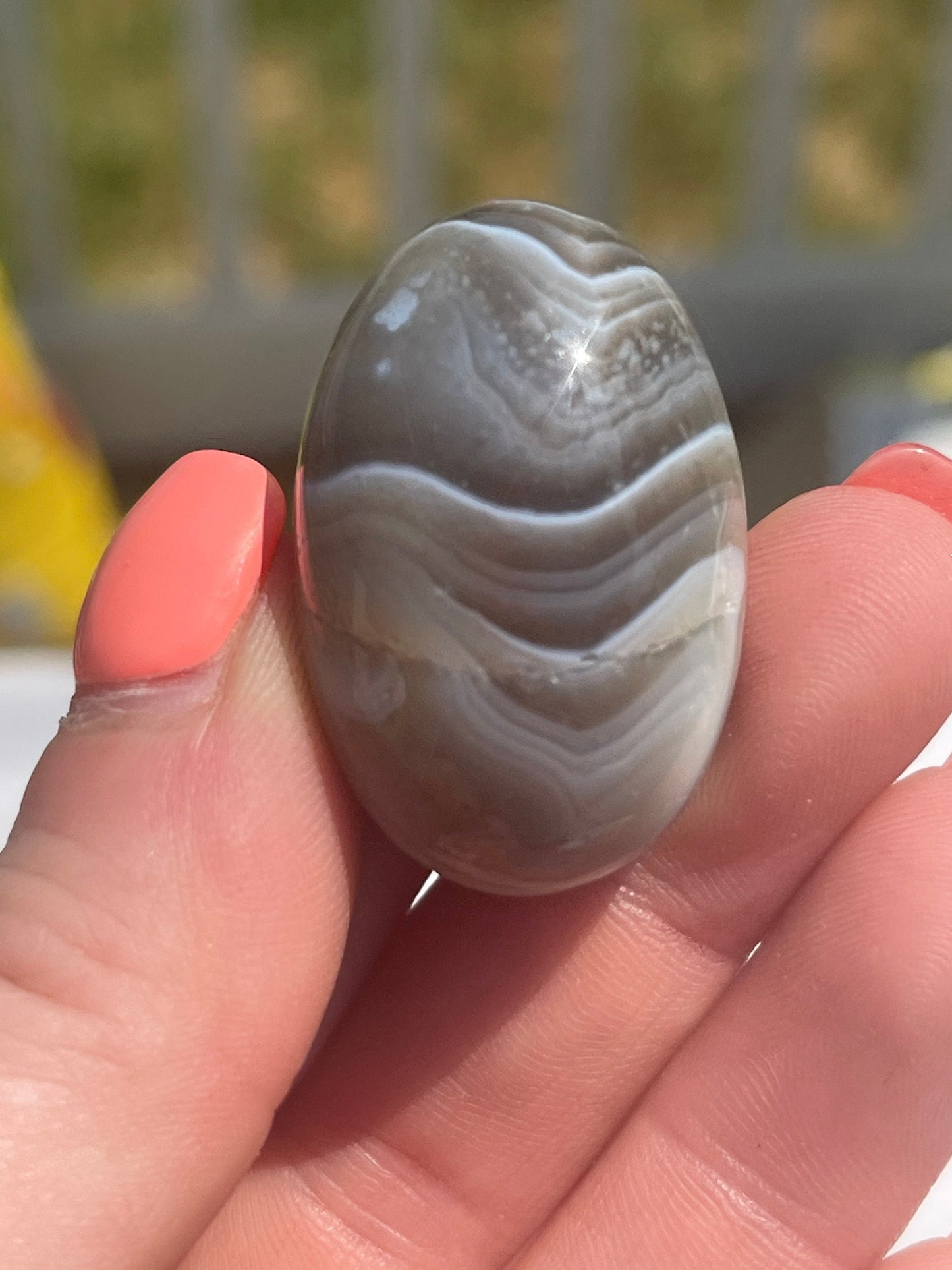 Banded Botswana Agate Tumbled Stone: Meditation Crystal