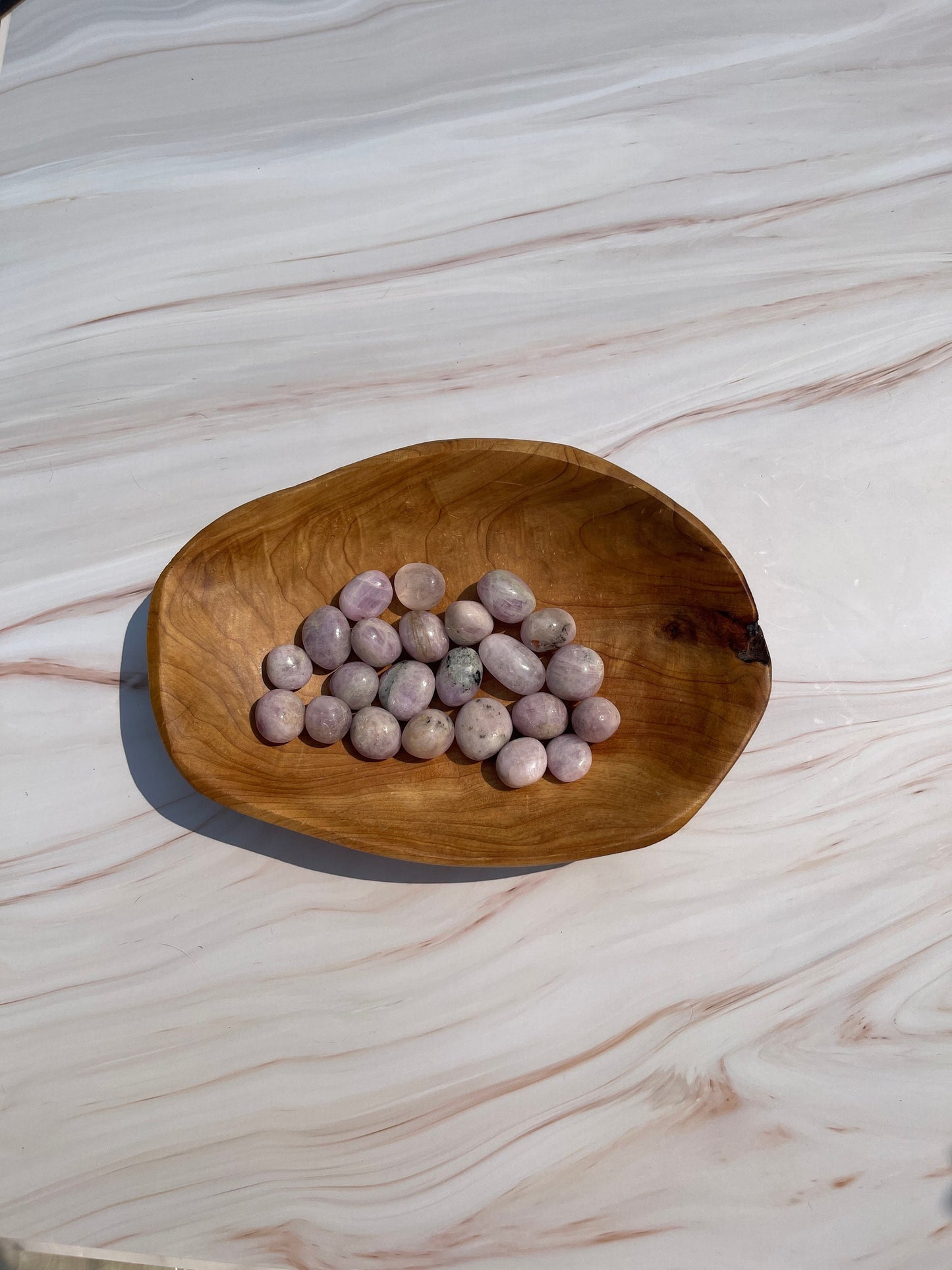 Kunzite Tumbled Stone: Pocket Meditation Crystal