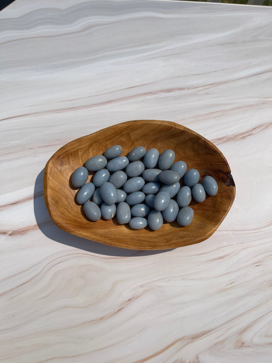 Angelite Tumbled Stone: Calming Meditation Crystal, Pocket Stone