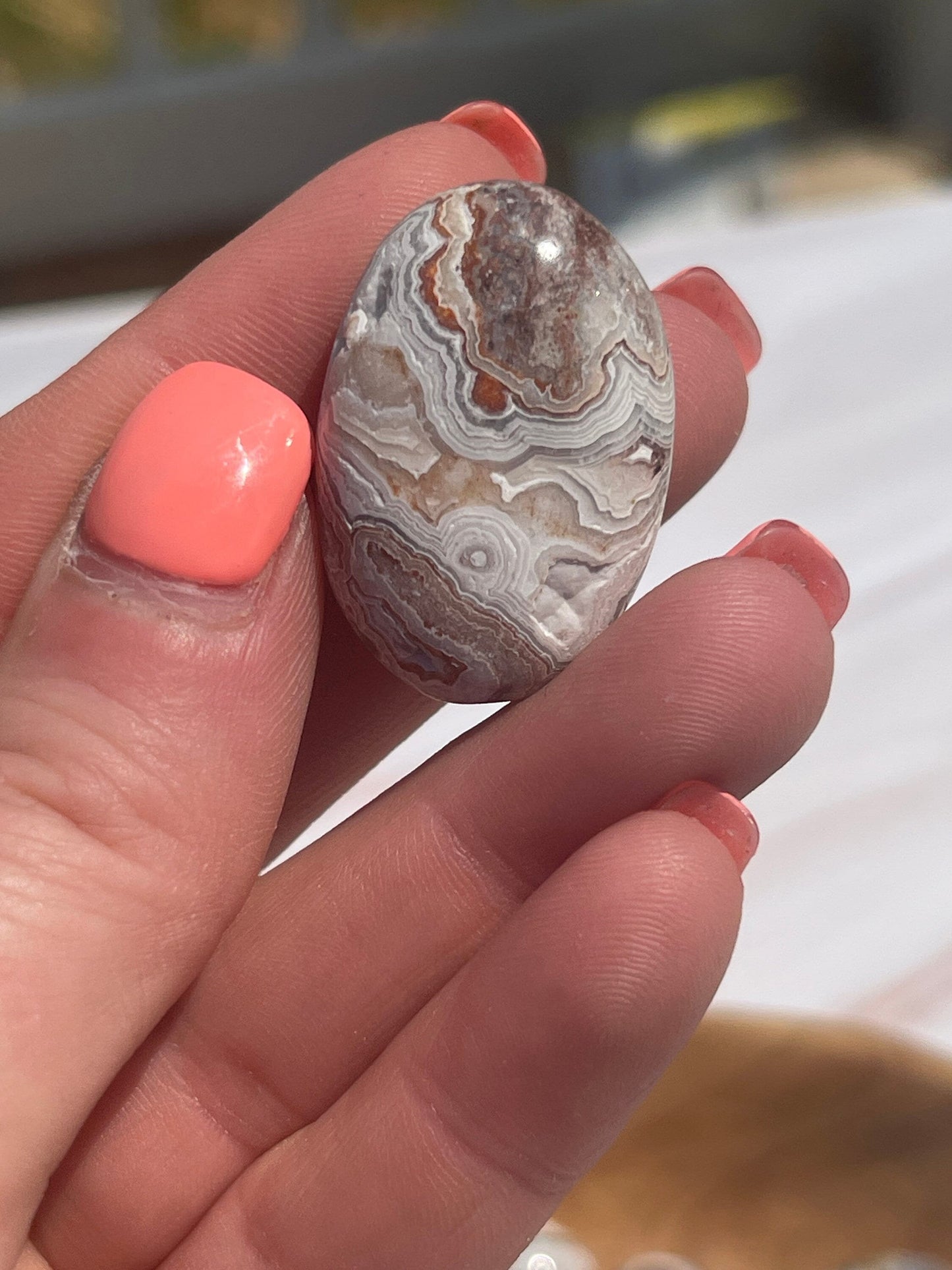 Mexican Crazy Lace Agate Tumbled Stone