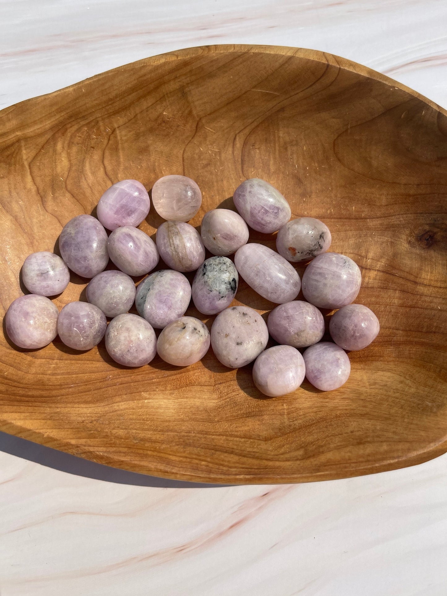 Kunzite Tumbled Stone: Pocket Meditation Crystal