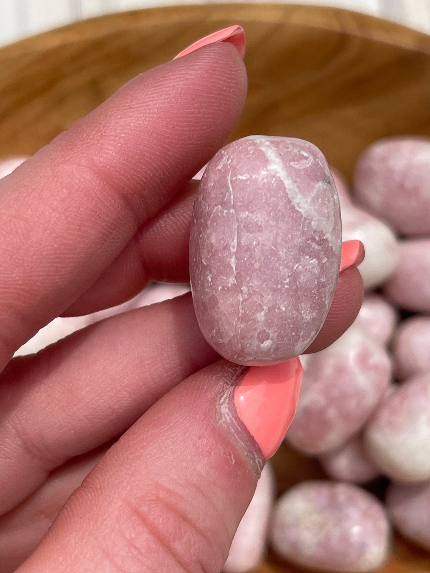 1 Pink Opal Tumbled Stone higher quality | crystal carving | meditation crystal | pocket stone